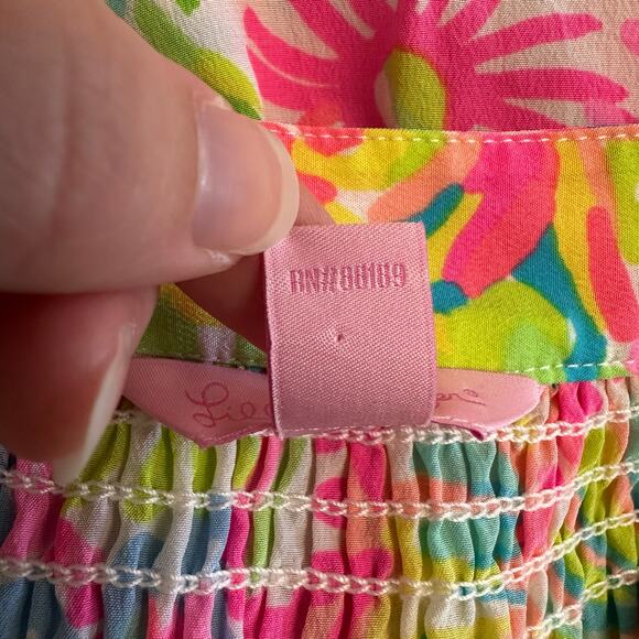 Lilly Pulitzer Elsa Silk Top Small Multi Via Del Mar Bright Resort Preppy - Picture 7 of 10